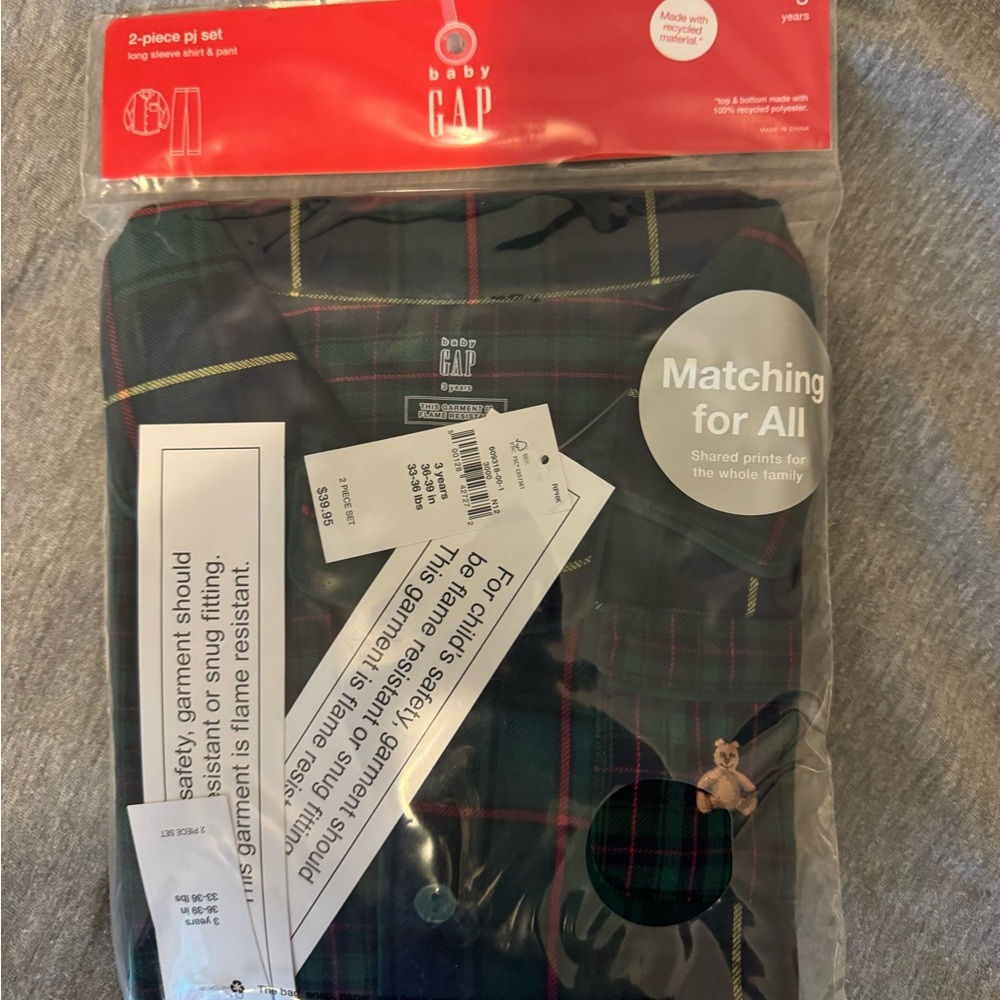 Baby Gap Plaid Pajama Set
